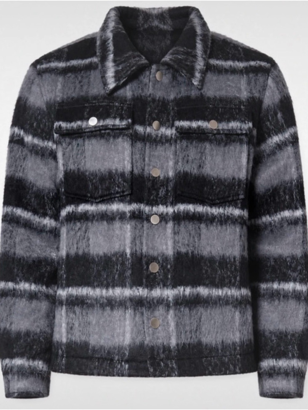 Men's Black & gray brushed jacket size small